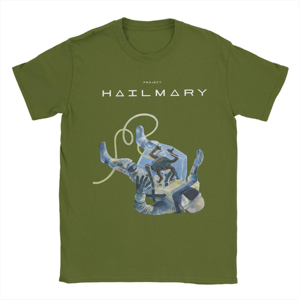 Mens TShirt Project Hail Mary Casual Pure Cotton Tees Short Sleeve T Shirt O Neck Tops Graphic Printed