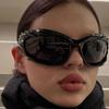 Wing Riding Sunglasses Concave Shape Ins Fashion Sunglasses Female Barbed Hedgehog Sunglasses