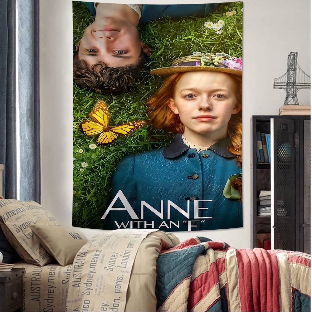 Anne With An E Cartoon Tapestry Home Decoration hippie bohemian decoration divination Home Decor