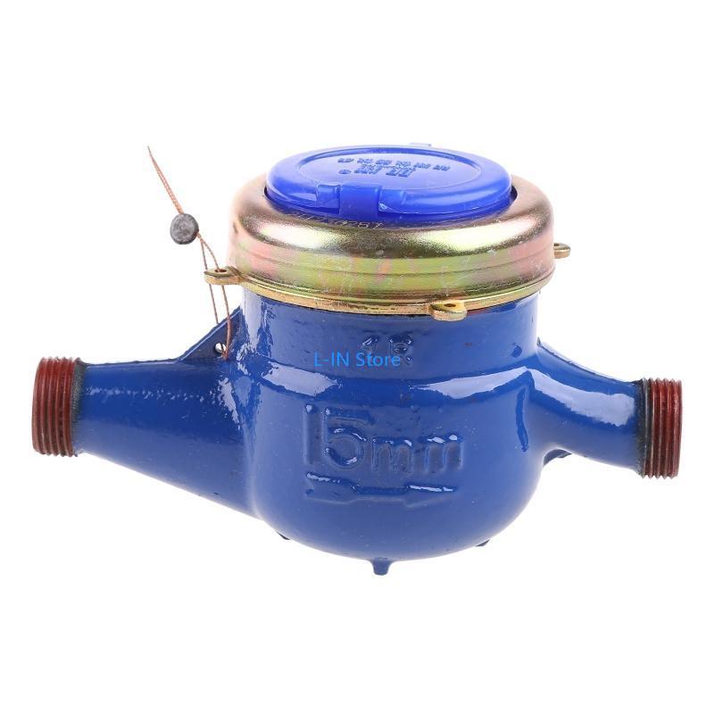 Water Meter Heavy Duty Brass Measure Tap Cold Water Meter Home Garden Wet Table Measuring Tools Water Measurement