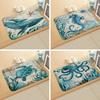 Ocean Life Design Floor Mat - Vibrant Sea Creatures for Bathrooms, Living Rooms, Entrances, Perfect Coastal Addition