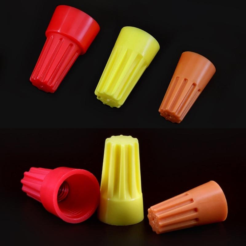 Wire Caps Connectors with Steel Spring for Stable Connection 300pcs Easy Twist On Ribbed Caps Electrical Wire Connection
