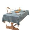 Nordic Tablecloth Fabric Cotton And Linen Small Fresh Small Plaid Rectangular Simple Dining Table Cloth Tablecloth Cover Cloth Retail