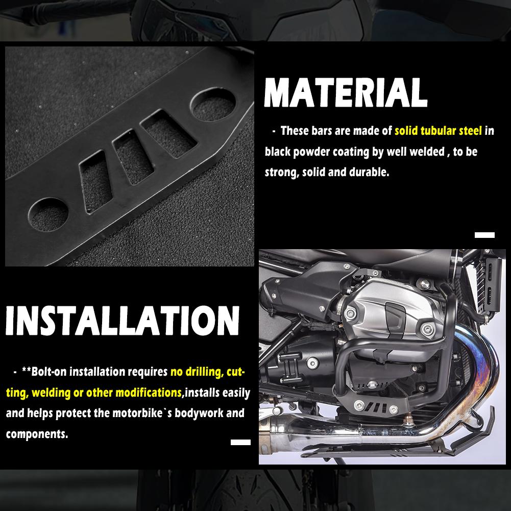 Engine Bumper for BMW R Nine T R9T Highway Crash Bars Bumper for BMW R9T R Nine T Crash Bumper Stunt Cage 2014-2022