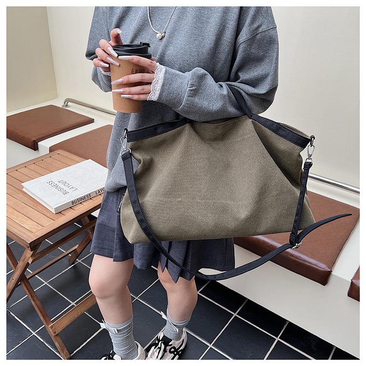 Versatile Canvas Bag: Stylish, High-Quality, Large-Capacity Handbag & Crossbody Bookbag (2025 Edition)