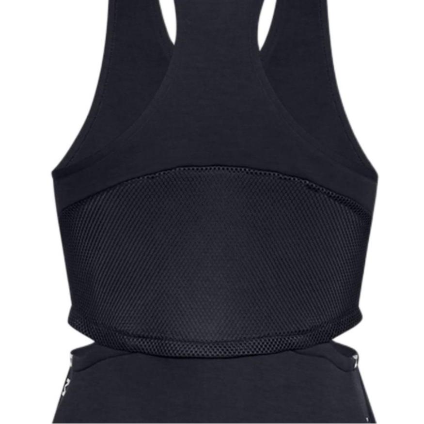 Under Armour Elastic Quick-Dry Breathable Casual Sports Back Hollow Sleeveless Dress Women Dresses Black 1329139-001