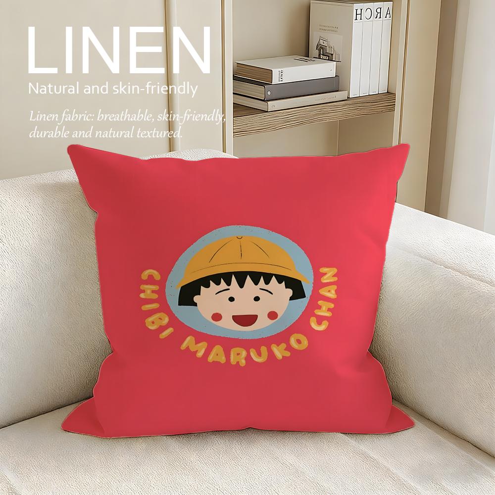 Kids Chibi Marukochan Cushion Cover Pillowcase Set Pcs X X Breathable Washable Sofa Cushion Cover