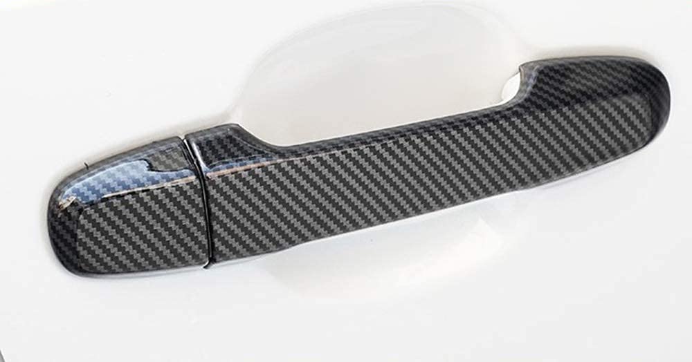 HIGH FLYING Outer Door Handle Carbon Fiber Look Parts Garnish ABS Cover Rim Fits Subaru WRX S4 STI and Levorg 4-Piece - VAG/VAB (2014-2021) VM4/VMG