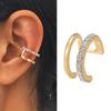 2026 New Gold Silver Color Leaves Clip Earrings for Women Fashion Ear Cuff Non-Piercing Earrings Set Trend Jewelry Gift