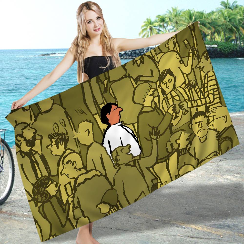 J-Jean Art Jullien Mikrofaser Bedrucktes Strandtuch Bergsteigen Yoga Strand Schwimmen Laufen Saugfähiges Weiches Handtuch