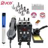 Pájecí stanice JCD 8586 Svařovací horkovzdušná pistole + elektrická páječka 2 v 1 LCD digitální displej Nástroj na opravu svářecího zařízení