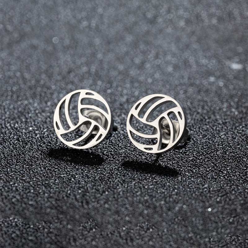 

Stylish Punk Geometric Volleyball Earrings for Women and Men Hip Hop Creative Sport Jewelry Party Gifts срібний