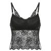 Gothic Black Mesh Butterfly Cropped Tank Top Lace Vest Tops Backless Sexy
