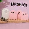 4 Piece Wooden Ghostly Figurines For Halloween Indoor Outdoor Festive Decorations Family Friendly Ghostly Room Decors
