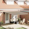 Manual Retractable Awning vidaXL with LED Beige 400x300 Cm 3330612