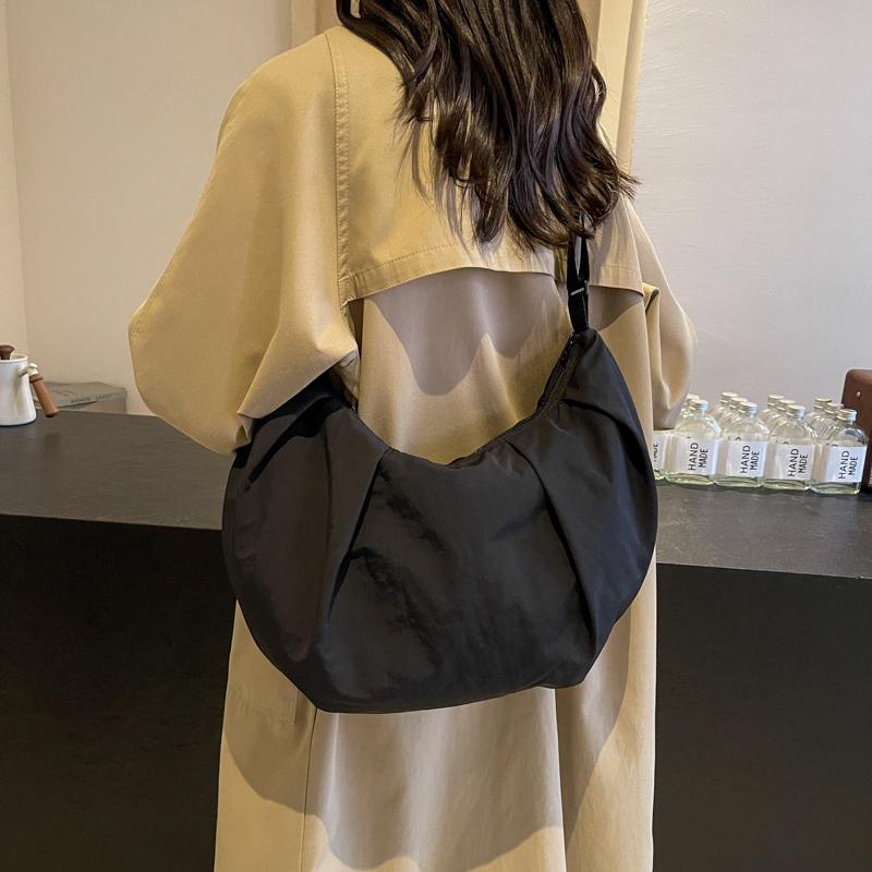 Large Capacity Tote Bag Solid Color Women's Shoulder Crossbody Bag