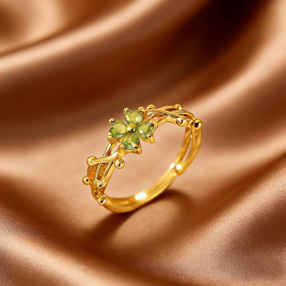 Modischer Offener Ring mit Mikro-Intarsien-Zirkonia - Verstellbarer Luxus-Zeigefinger Schmuck für Damen