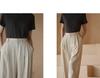 2026 Spring Slimming Women's Cotton Linen Wide-Leg Trousers - Casual Resort Style