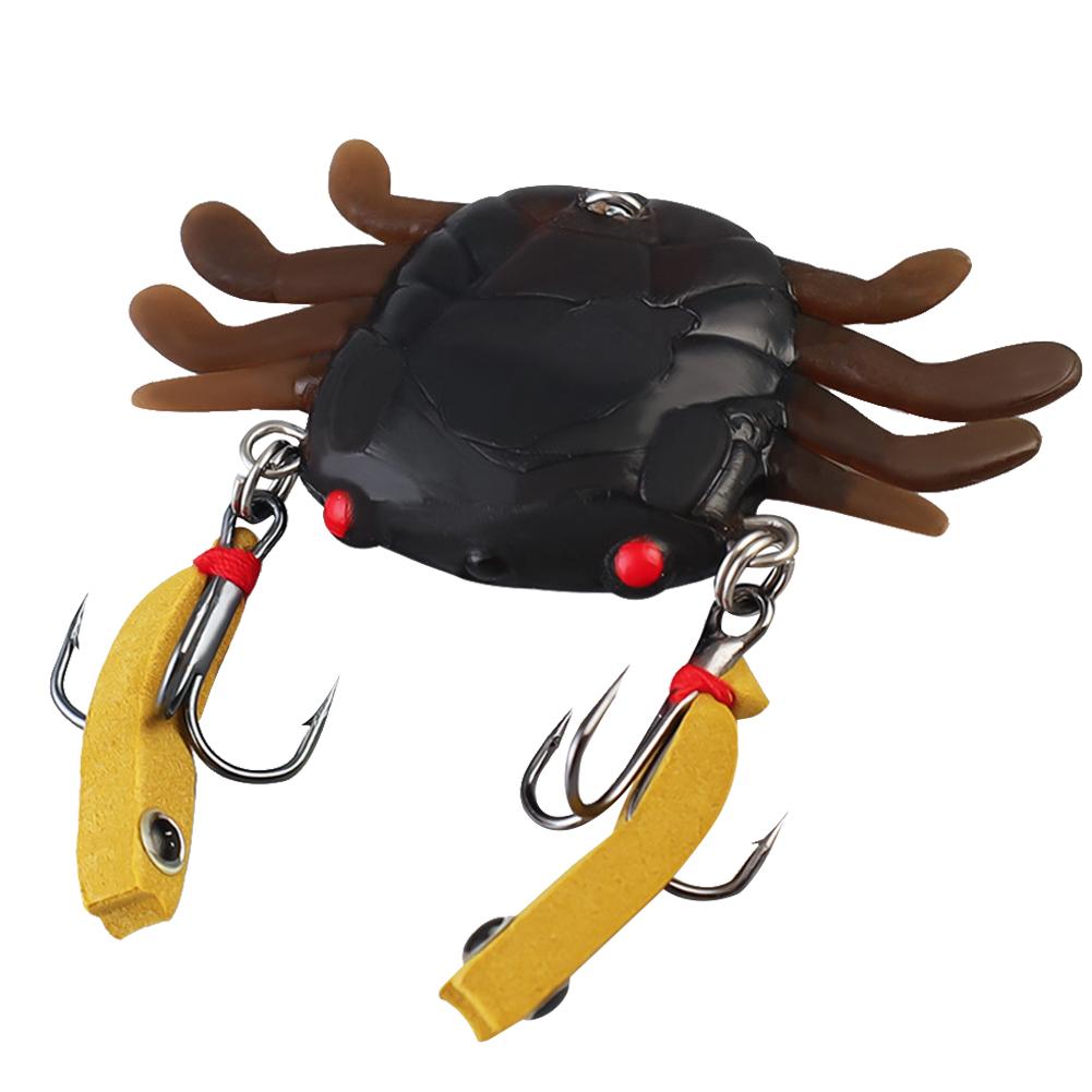 Artificial Crab Bait with Sharp Hook Simulation Crab Lure 3D Fishing Crab Lure Bait Sea Fishing Tackle Accessory