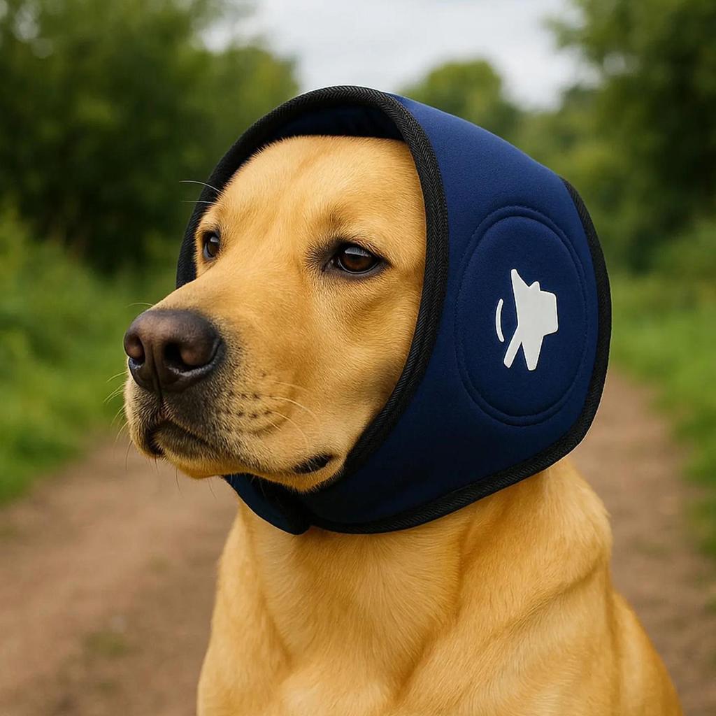 Waterproof Noise Cancelling Dog Ear Muffs for Swimming & Grooming Calming Hood To Relieve Pet Anxiety & Prevent Shock