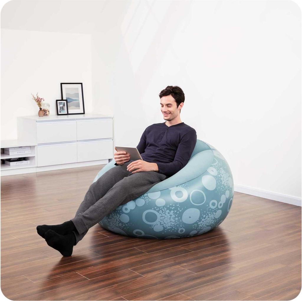 Bestway 75052 Gray Inflatable Pouf Chair