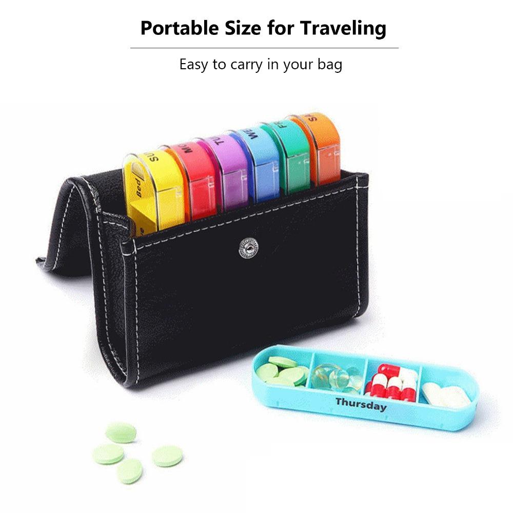 Portable Design Pill Organizer 28 Grids 7 Day Pill Case Travel Pill Organizer Travel Use
