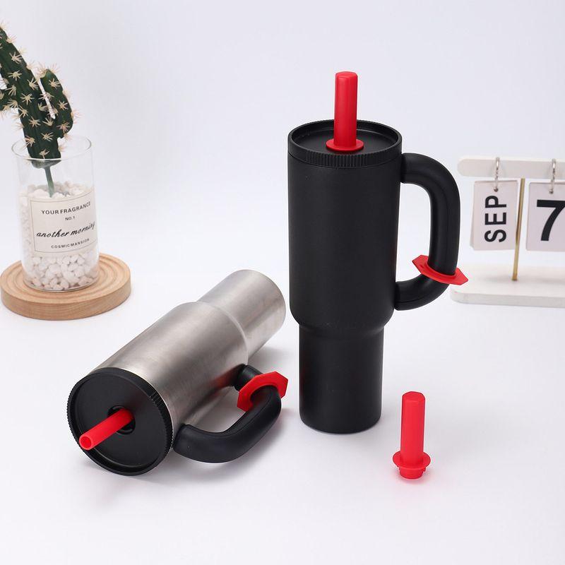 Cross-Border 304 Stainless Steel Handle Car Cup Double-Layer Vacuum Large Capacity Vacuum Cup Macaron Color Ice Cream Cup