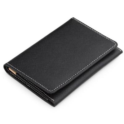 Made In Japan Genuine Leather Business Card Holder Prism Textured Cowhide Black [Abies] (Corner Leather)