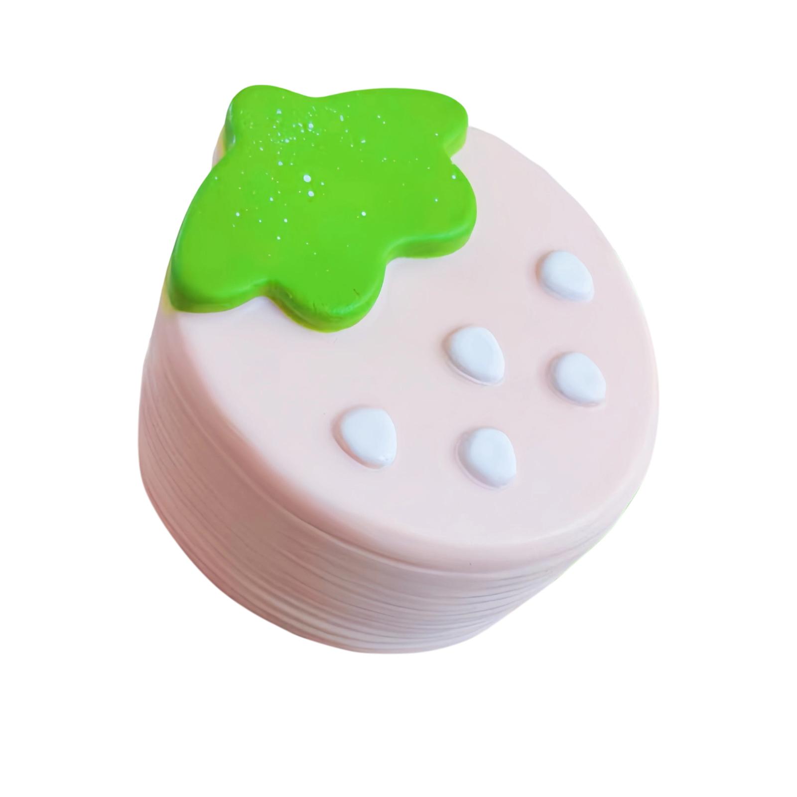 

Strawberry Slow Rebound Pressure Relief Model Toy Soft Squeeze Stress Relief Simulation Fruit Shape for Desk and Home Use One Size