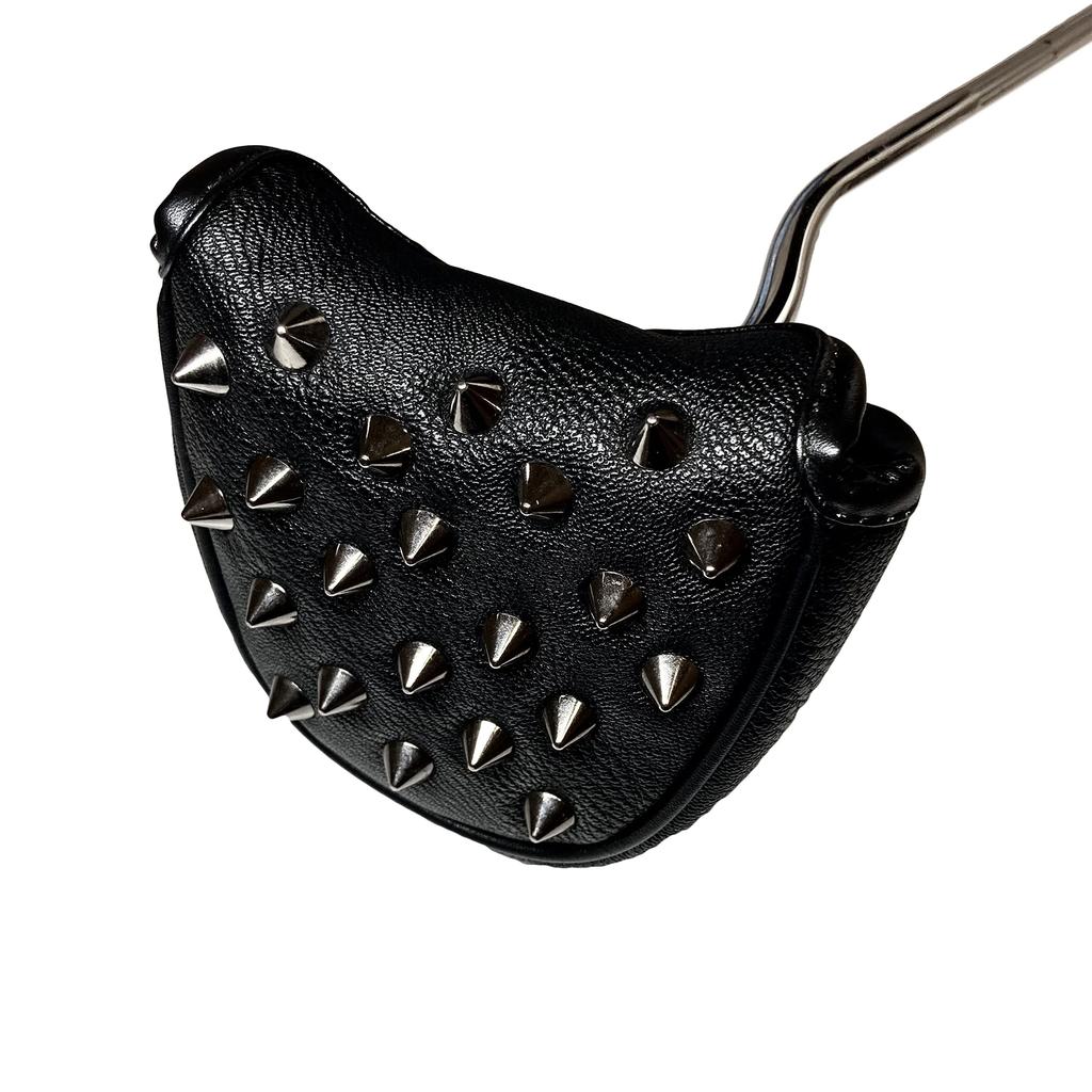 Mallet Type Putter Cover for 2 Balls, Odyssey, Etc. (Black)