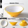Two-Color Thickened Melamine Noodle Bowl - Large, Threaded Design for Restaurants, Perfect for Noodle Soup, Ramen, and Snail Rice Noodles