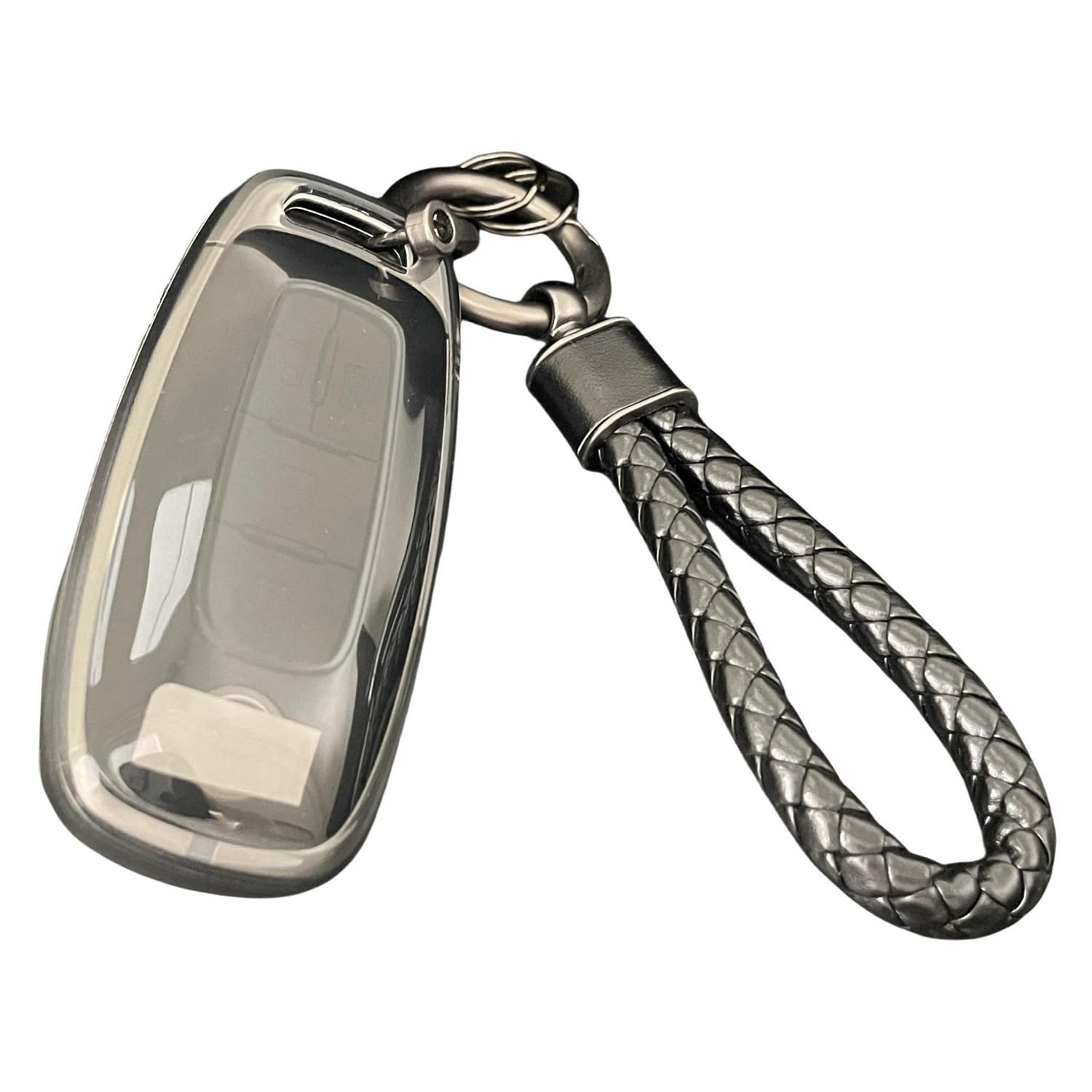 

Кейс для ключей HOYZE, Чехол для ключей, Милый, Автомобильный, Чехол для смарт-ключа, Плетеная кожа, Брелок, Карабин, Корпус ключа, Легкий, Черный, Черный Key Case чёрный