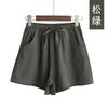 Spring and Summer New Cotton and Linen Shorts Women's Outer Wear Thin A- Shown Wide Leg High Waist Slimming Plus Size Loose Casual Shorts for Women