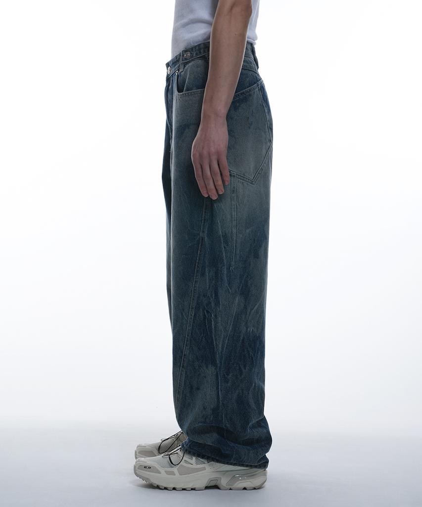 grailz Unregular Washed Pants [Blue]