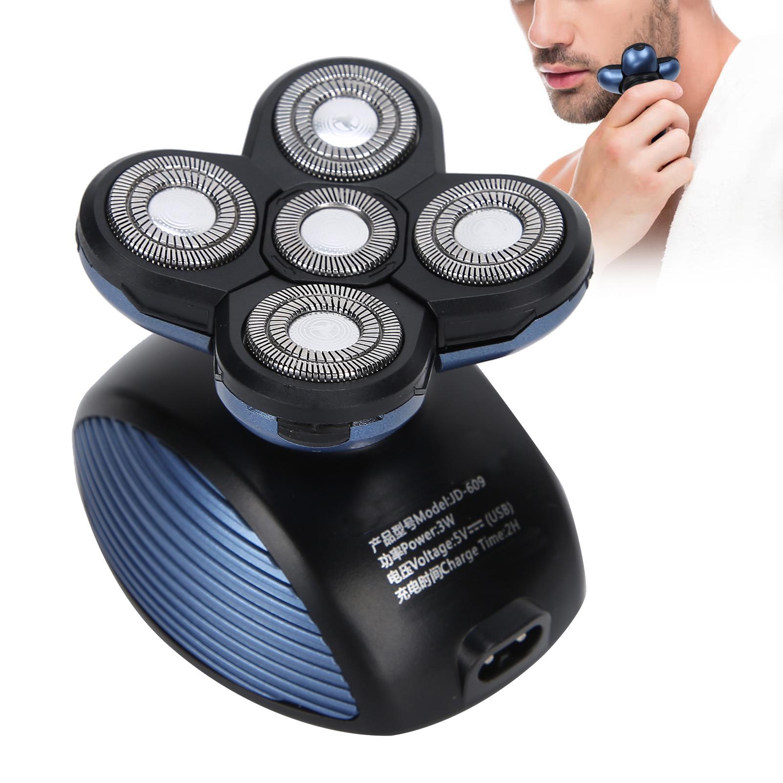 

5 Blade Head Electric Shaver Waterproof Razor Rechargeable Men Beard Shaving Tool