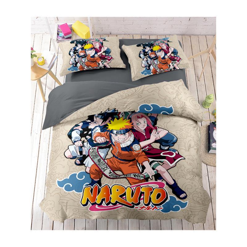 Anime Uzumaki Beding Sets Cartoon N-Naruto Duvet Cover and Pillowcase Adult Boy Girl Bedroom Decoration Children Gift