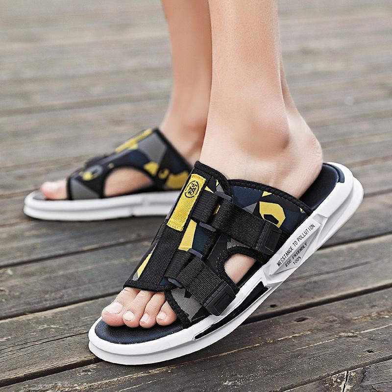 

Мужские сандалии Противоскользящие Универсальная пляжная обувь Новые летние шлепанцы Против запаха Двойного назначения Мужские Водонепроницаемые Прохладные шлепанцы 39