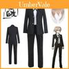 Danganronpa Byakuya Togami Cosplay Kostume Høj Kvalitet Sort Jakke Bukser Skjorte