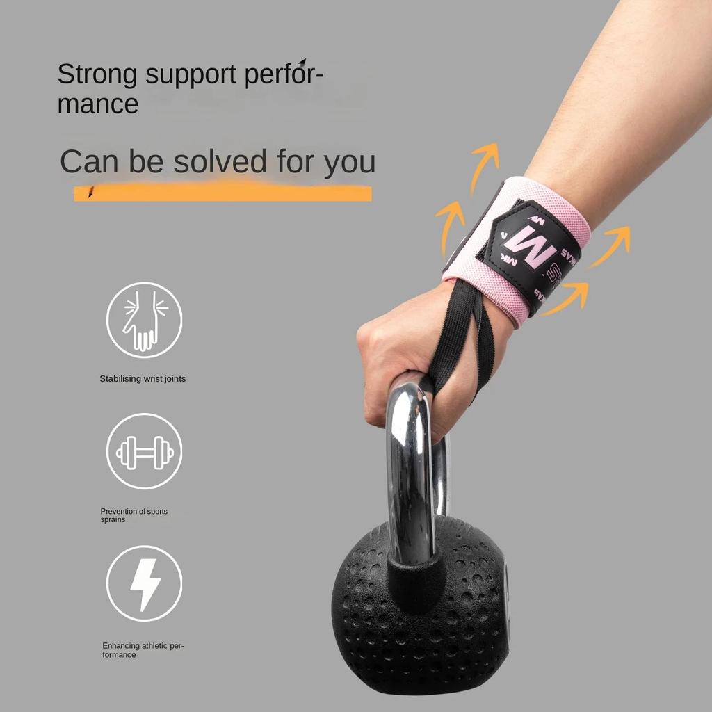 2PCS Wristband Wrist Support Brace Straps Extra Strength Weight Lifting Wrist Wraps Bandage Fitness Gym Training 1