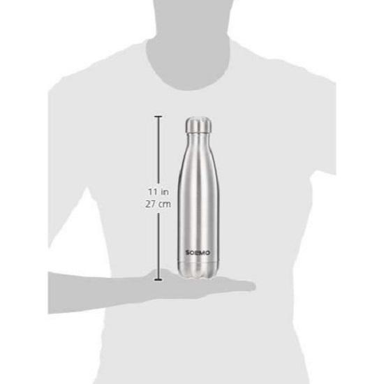 Stainless Steel Insulated 24 Hours Hot and Cold Bottle, 500 ml, Silver