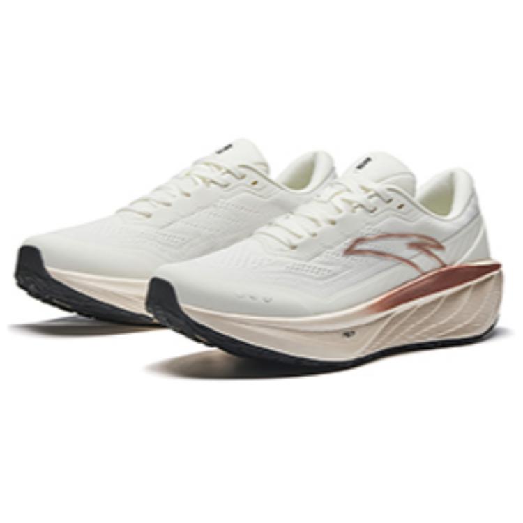 

New Anta Cloud Journey Anti Slip Wear Resistant Low Top Casual Running Shoes Women s White Brown 122445504-3 35.5