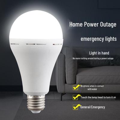 E27 LED Emergency Bulb with Built-in Battery, Dual-Sense Energy-Saving Backup Light for Power Outages