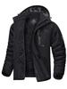 KEFITEVD Winter Motorcycle for and Size 3XL Men's Jacket, Jacket, Waterproof, Windproof, Fleece-Lined, Hiking, Fishing, Work, Black,