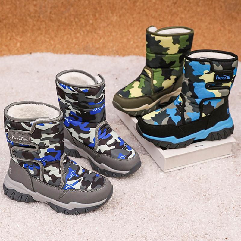

2024 Autumn and Winter Boys/girls Outdoor Warm Children s Snow Boots Large Size 31-40 40 камуфляжний/сірий колір