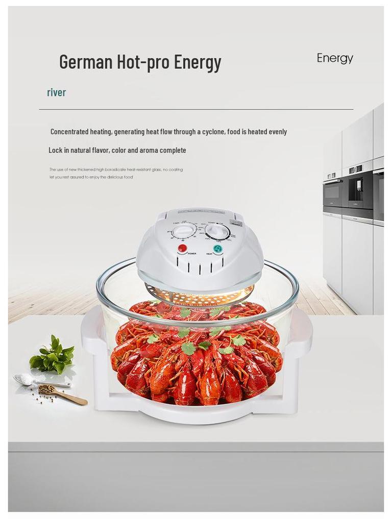 Friggitrice ad aria in vetro e forno a microonde alogeno 110V - Standard europei, britannici e americani