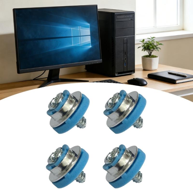 4Pcs Vibration Damping Isolation Grommet Mounting Screws for 3.5inch Hard Drive Installation in Standard PC Case