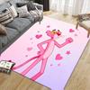Der rosarote Panther Flanellmuster Quadratischer Teppich, Läufer, Teppich für Wohnzimmer Schlafzimmer Sofa Spielzimmer Dekor, Rutschfeste Fußmatte
