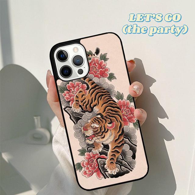 Autumu Japanese ukiyo e Art Panther Tiger Phone Case Cover for iPhone 16 15 12 mini 11 13 14 Pro Max SE2020 6 7 8 Plus Coque