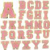 8cm Gold Edge Glitter Double-layer English Letter Iron-on Embroidery Patch