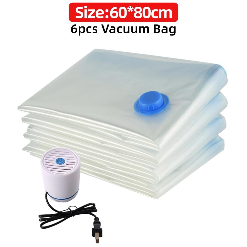 6/12PCS Vacuum Bag for Clothes Storing Dustproof Compression Sealer Bag Space Saving Blankets Clothes Pillows Storage Container